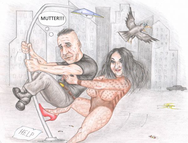 Карикатура: Лолита и Рамштайн. За минуту до селфи, Павел Валерьев