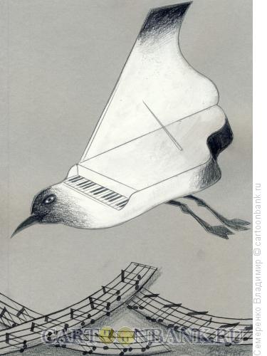 Карикатура: Белая чайка над черным морем, Семеренко Владимир