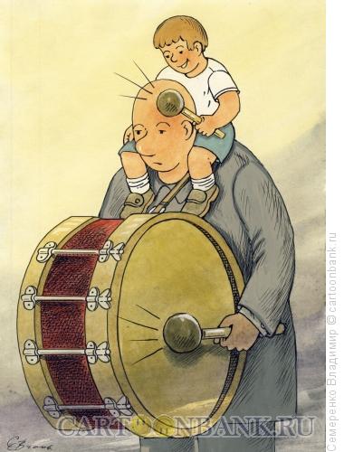 Карикатура: Дуэт ударников, Семеренко Владимир