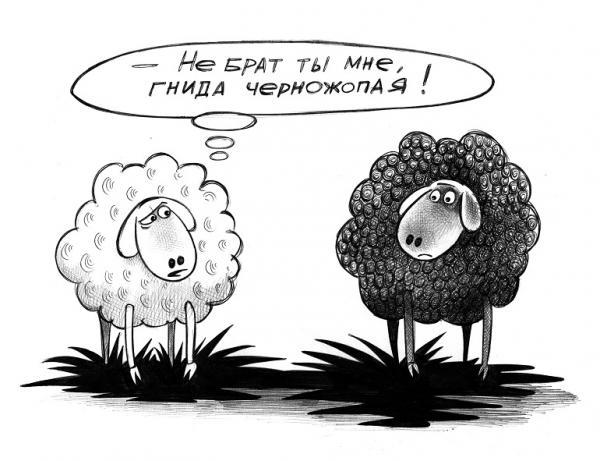 Карикатура: Не брат ты мне, Сергей Корсун