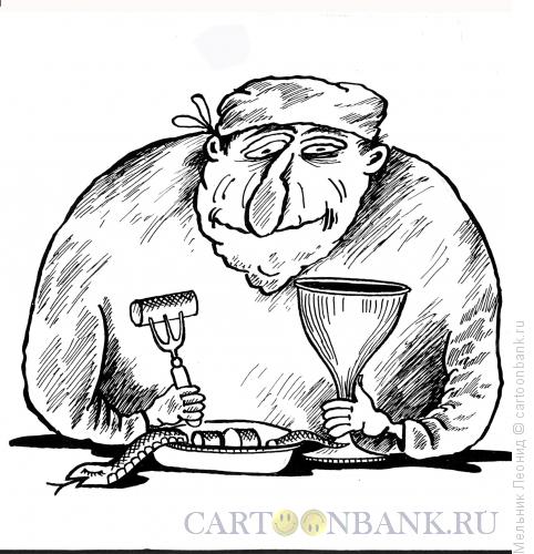 Карикатура: Закусывающий доктор, Мельник Леонид
