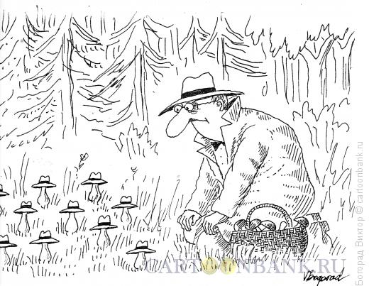 Карикатура: Грибник, Богорад Виктор