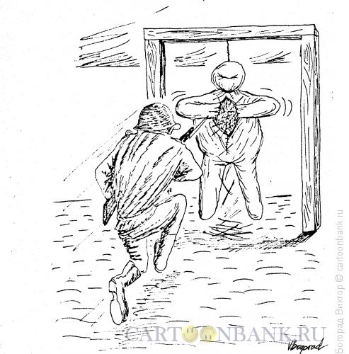 Карикатура: Чучело на плацу, Богорад Виктор
