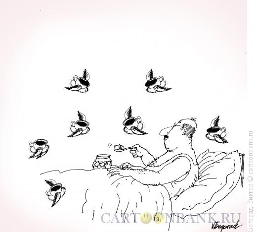 Карикатура: Летающее кофе, Богорад Виктор