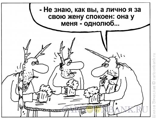 Карикатура: Однолюб, Шилов Вячеслав