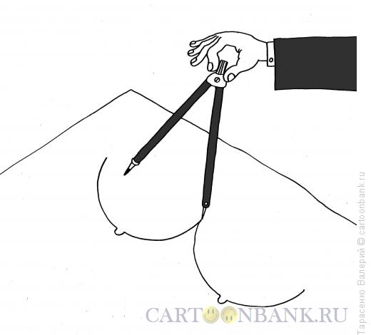 Карикатура: Урок черчения, Тарасенко Валерий