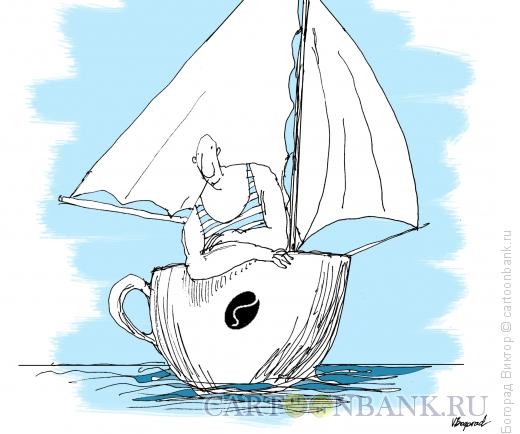 Карикатура: Утренняя морская прогулка, Богорад Виктор