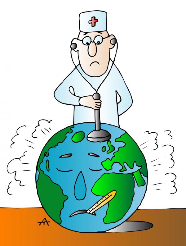 Карикатура: Земля и доктор, Alexei Talimonov