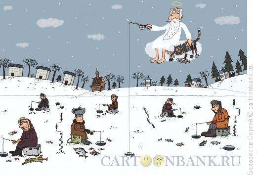 Карикатура: Зима, Белозёров Сергей