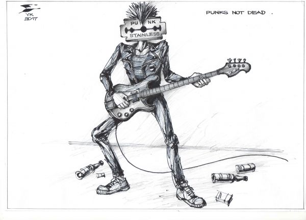 Карикатура: Punks not dead !, Юрий Косарев
