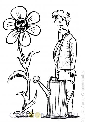 Карикатура: Жуткое растение, Мельник Леонид