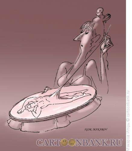 Карикатура: вышивка гладью, Макаров Игорь