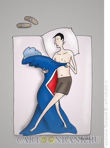 Карикатура: Ночное танго, Тарасенко Валерий