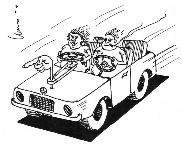 Карикатура: Семейный навигатор, Юрий Санников
