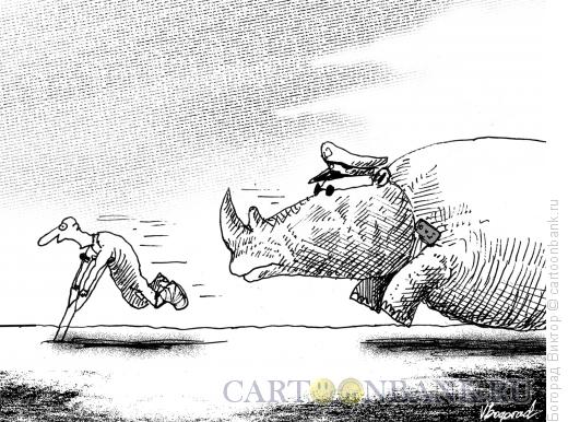 Карикатура: Вcтреча с милицией, Богорад Виктор