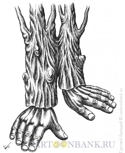 Карикатура: кисти рук, Гурский Аркадий