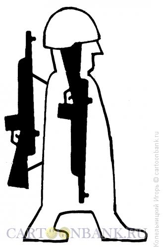 Карикатура: Оружие внутри солдата, Копельницкий Игорь