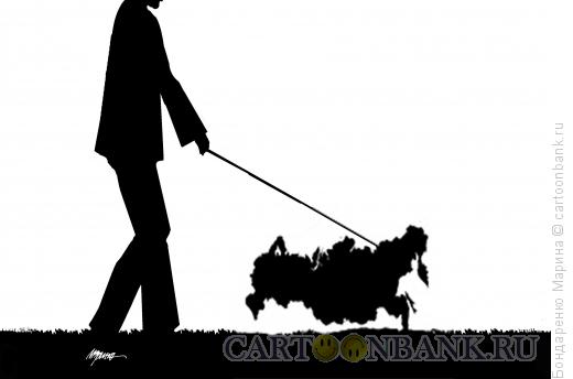 Карикатура: Прогулка с Картой, Бондаренко Марина