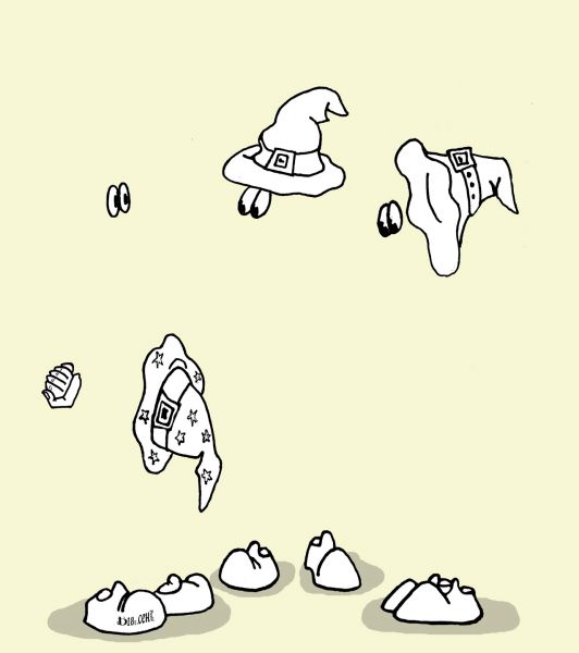 Карикатура: Про шапки-невидимки., БАД