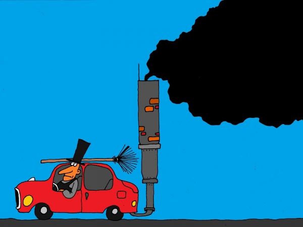 Карикатура: дымоход, михаил ларичев