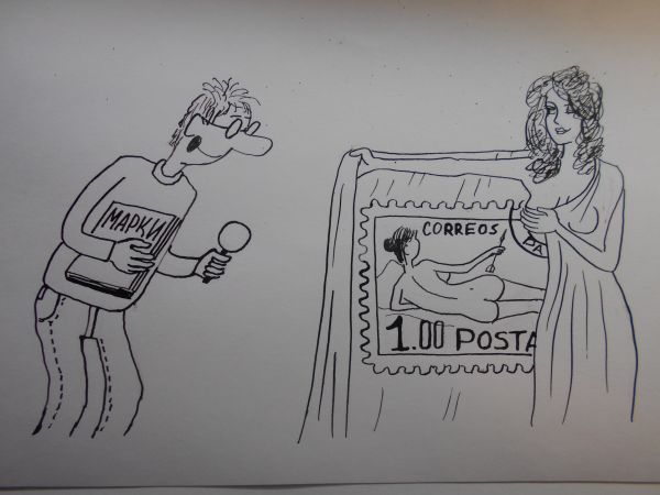 Карикатура: Женщина с покрывалом 7, Петров Александр