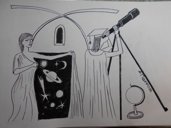 Карикатура: Женщина с покрывалом, Петров Александр