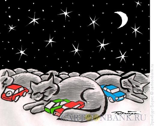 Карикатура: Спящий город, Эренбург Борис