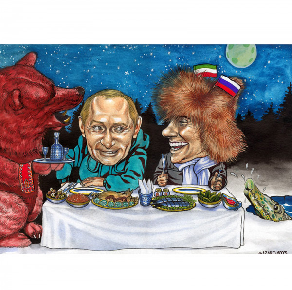 Карикатура: Приключения итальянцев в России, AZART