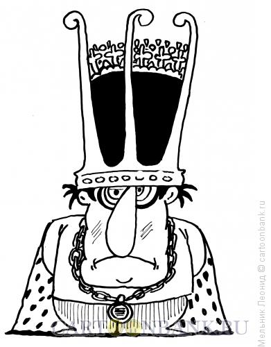 Карикатура: Угрюмый король, Мельник Леонид