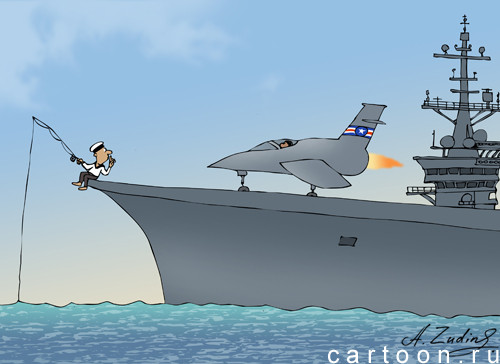 Карикатура: Рыбный день, Александр Зудин