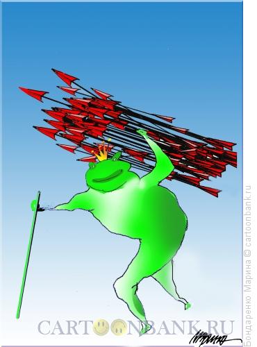 Карикатура: Лягушка, Стрелы- Дрова, Бондаренко Марина