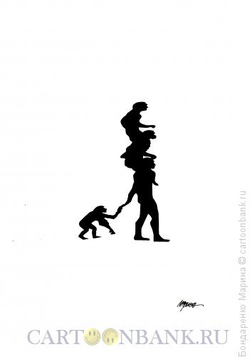 Карикатура: Эволюция человека, Бондаренко Марина