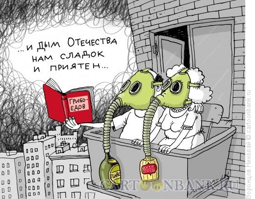 Карикатура: Смог в Москве, Воронцов Николай