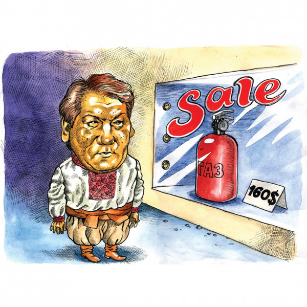 Карикатура: Президент Ющенко не успел на распродажу, AZART