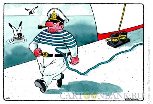 Карикатура: Моряк вразвалочку, Дружинин Валентин