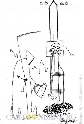 Карикатура: Уход за могилой, Богорад Виктор