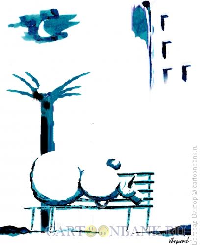 Карикатура: Бездомный снеговик, Богорад Виктор