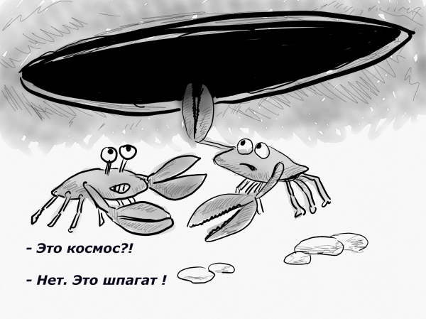 Карикатура: Шпагат, Владимир Силантьев