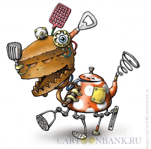 Карикатура: Робот-дворняга, Андросов Глеб