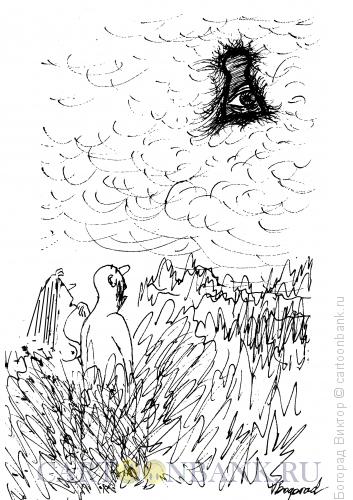 Карикатура: Небесное любопытство, Богорад Виктор