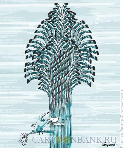 Карикатура: Лесной органист, Богорад Виктор