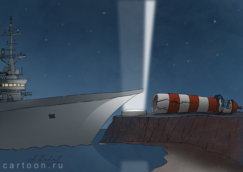 Карикатура: маяк, Александр Зудин