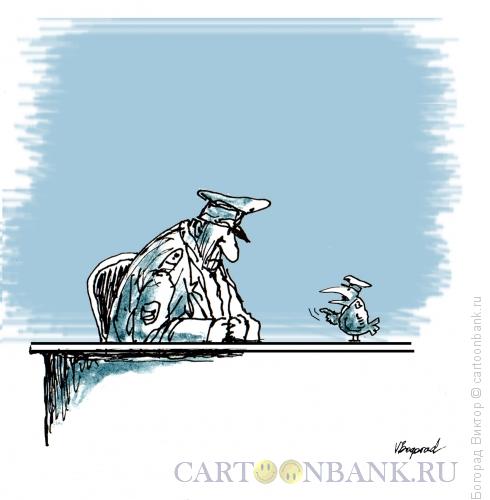 Карикатура: Большой начальник, Богорад Виктор