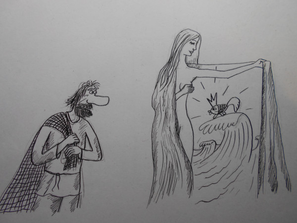Карикатура: Женщина с покрывалом 29, Петров Александр
