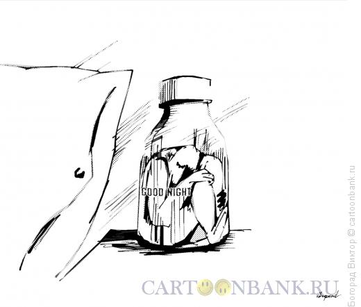 Карикатура: В баночке со снотворным, Богорад Виктор