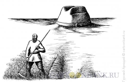 Карикатура: поля шляпы, Гурский Аркадий