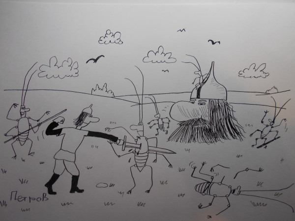 Карикатура: Тараканы из головы, Петров Александр