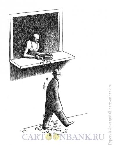 Карикатура: строгание подоконника, Гурский Аркадий