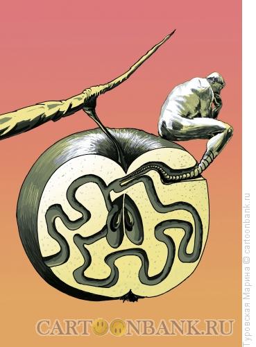 Карикатура: Червь сомнения, Туровская Марина