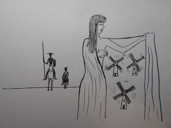 Карикатура: женщина с покрывалом36, Петров Александр